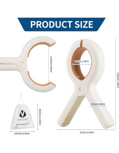 Pinzas para Toallas de Playa Vitaxpach 8 Piezas 12.95 cm 2