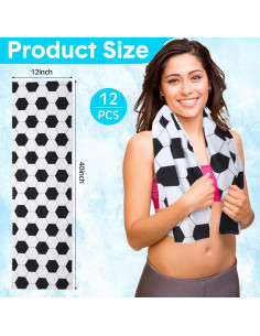 12 Toallas Enfriadoras FuWeave 30x100 cm Microfibra Fútbol 2