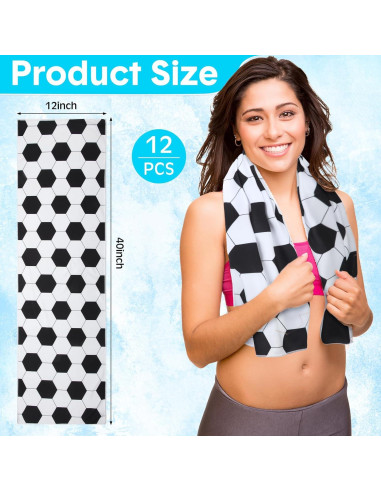 12 Toallas Enfriadoras FuWeave 30x100 cm Microfibra Fútbol