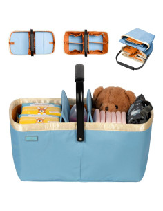 Cesta Organizadora de Pañales BabbleRoo Azul 23L Compacta