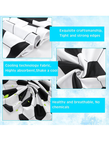 12 Toallas Enfriadoras FuWeave 30x100 cm Microfibra Fútbol