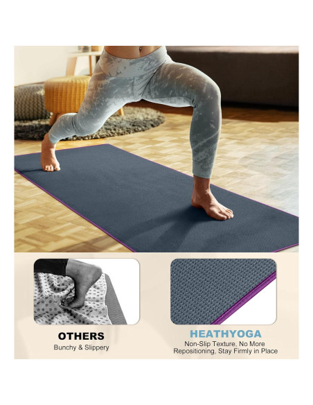 Toalla de Yoga Heathyoga Antideslizante 182.88x66.04cm Microfibra Toalla de Yoga Heathyoga Antideslizante 182.88x66.04cm Microfibra