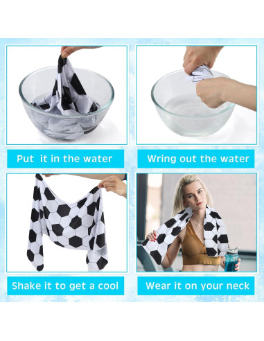 12 Toallas Enfriadoras FuWeave 30x100 cm Microfibra Fútbol