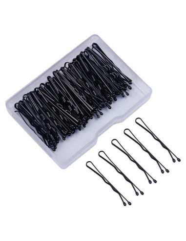 300 Pasadores de Metal Antideslizantes para Cabello Negro