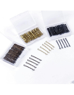 300 Pasadores de Metal Antideslizantes para Cabello Negro 2