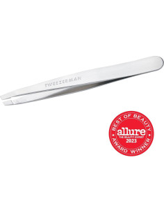 Pinzas de acero inoxidable Tweezerman - Plata platino, precisión 2