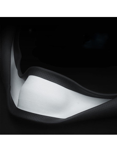 Cubierta de volante de coche HAOTULE cuero Nappa 37-38.5cm negra