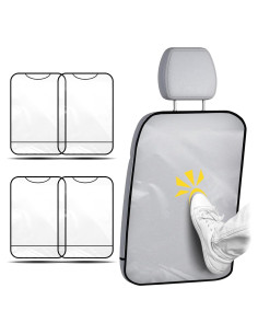 Paquete de 4 Protectores de Asiento Trasero BELEFU Impermeables
