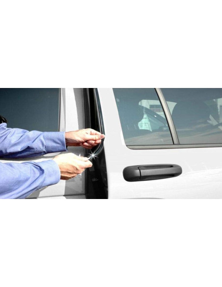 Protección de Borde de Puerta Cowles 8 Pies Negro PVC Autoadhesivo