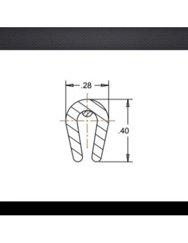Protección de Borde de Puerta Cowles 8 Pies Negro PVC Autoadhesivo