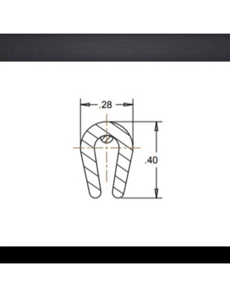 Protección de Borde de Puerta Cowles 8 Pies Negro PVC Autoadhesivo