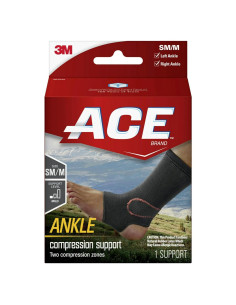 Soporte de Tobillo de Compresión ACE, Pequeño/Mediano, Negro
