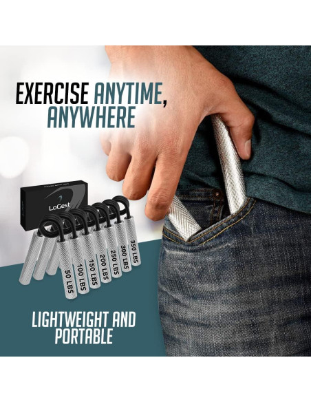 Conjunto de Agarre de Mano Logest 100-350LB 6 Paquetes Antideslizante