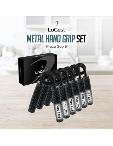Conjunto de Agarre de Mano Logest 100-350LB 6 Paquetes Antideslizante