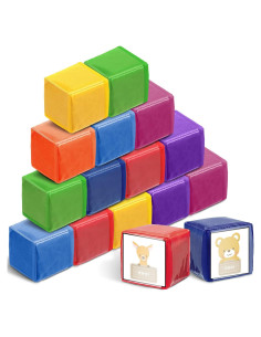 Dados de Espuma Educativos Yilloog 16 Pcs 8 cm Color Sólido
