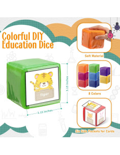 Dados de Espuma Educativos Yilloog 16 Pcs 8 cm Color Sólido 2