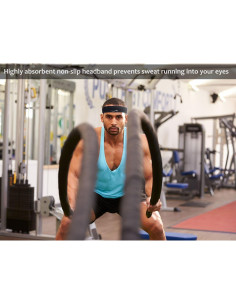 Bandas para la cabeza LUCKYGO unisex 2 piezas absorbentes 2