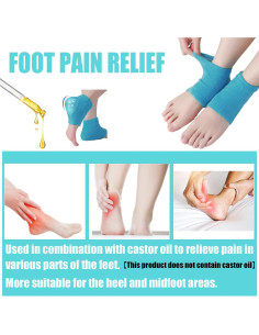 Calcetines Hidratantes de Talón VDFZHL con Aceite de Ricino - Azul 2