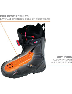 Secador de Calzado Portátil DryGuy Travel Dry DX - Naranja y Negro 2