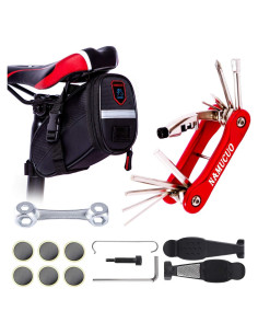 Kit de Reparación de Bicicleta YBEKI 10 en 1 con Bolsa Impermeable