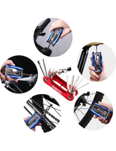 Kit de Reparación de Bicicleta YBEKI 10 en 1 con Bolsa Impermeable 2