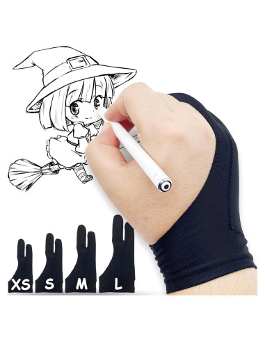 Guante de Dibujo Digital Timebetter - 2 Paquete, Tamaño M