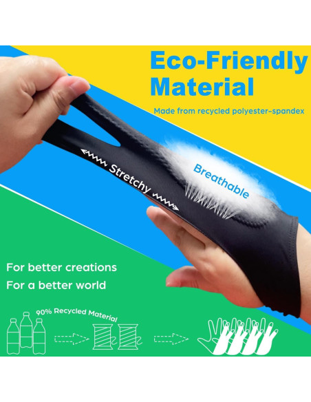 Guante de Dibujo Digital Timebetter - 2 Paquete, Tamaño M