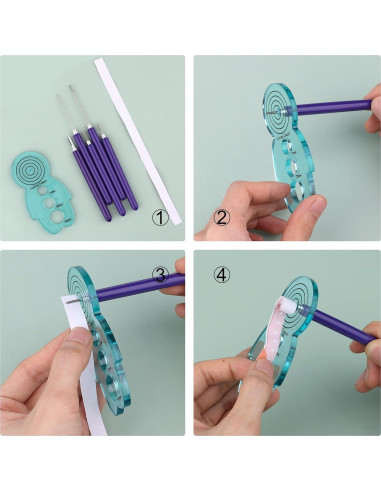 Juego de Herramientas de Quilling SAVITA, 5 Piezas para Manualidades