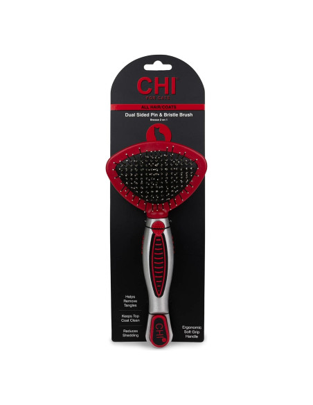 Cepillo Doble Cara CHI para Gatos - Mango Ergonómico 2 en 1