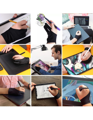 Guante de Dibujo Digital Timebetter - 2 Paquete, Tamaño M