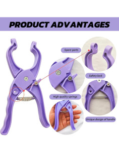 Herramienta de Ojos de Seguridad SPMKTQK 5-30mm Púrpura 2