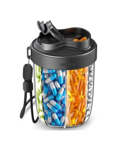 Dispensador de Pastillas NAVIKIA 7 Compartimentos Negro