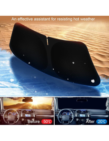 Protector Solar Plegable SHINEHOME para Parabrisas Toyota 4Runner 2010-2025