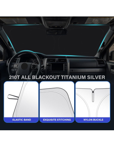 Protector Solar Plegable SHINEHOME para Parabrisas Toyota 4Runner 2010-2025