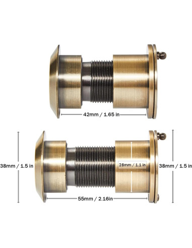 Visor de puerta frontal Safety Security bronce antiguo 220