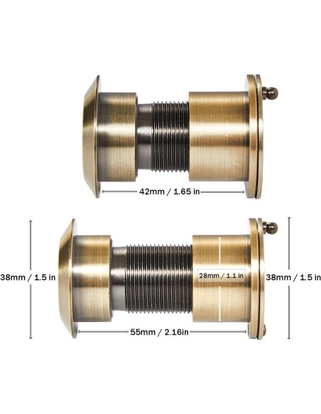 Visor de puerta frontal Safety Security bronce antiguo 220