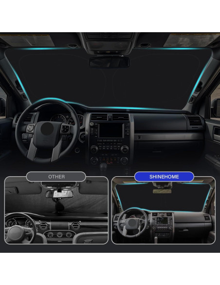 Protector Solar Plegable SHINEHOME para Parabrisas Toyota 4Runner 2010-2025