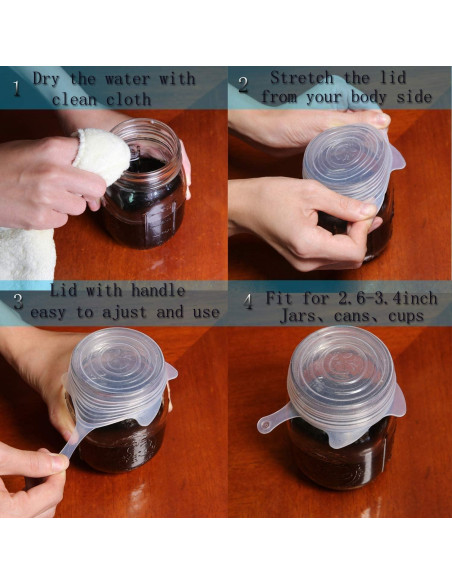 Tapa de Silicona Extra Pequeña Ulrolc 2 cm 5 Piezas Reutilizables