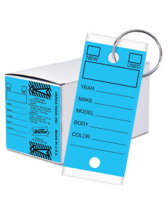 Etiquetas de Llave Autoprotegidas Versa-Tags 250 Unidades Azul