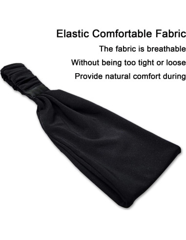 Cinta para el cabello Calbeing negra, talla única, absorción de sudor
