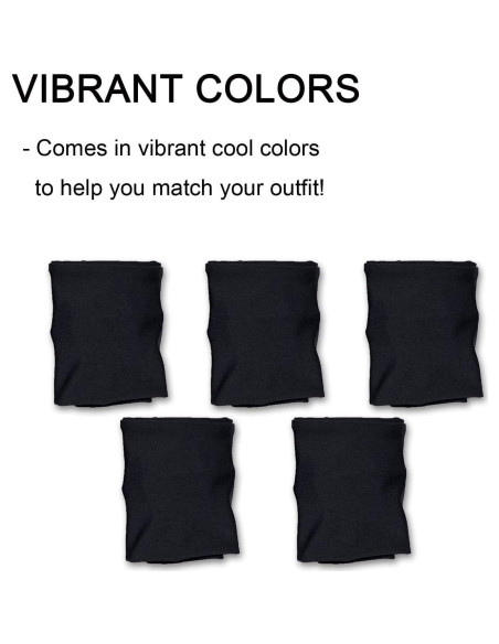 Cinta para el cabello Calbeing negra, talla única, absorción de sudor