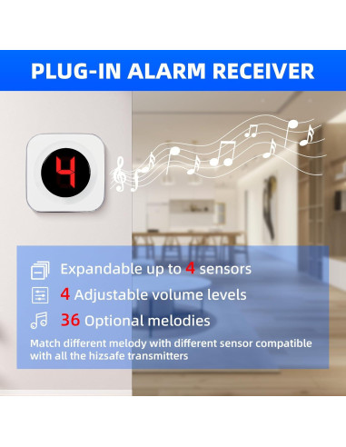 Alarma Inalámbrica Solar SavvyMate con 2 Sensores y Receptor
