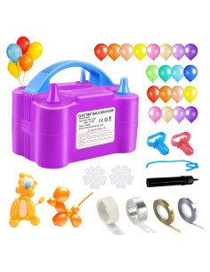 Bomba de Globos Eléctrica QIPUMP con 100 Globos y Accesorios