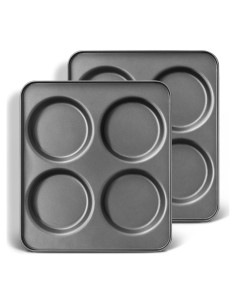 Juego de Moldes para Muffin HONGBAKE 4 Tazas Antiadherente