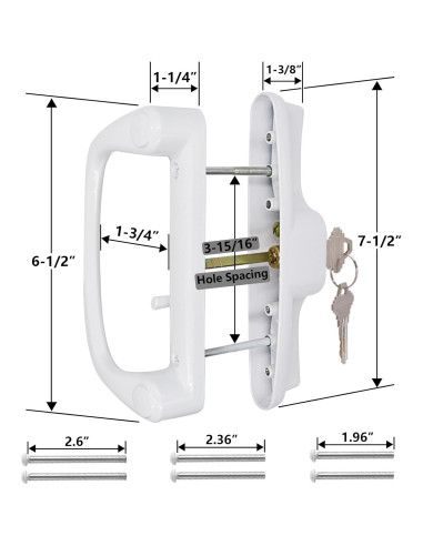 Juego de Manija de Puerta Deslizante Eockatoo con Cerradura