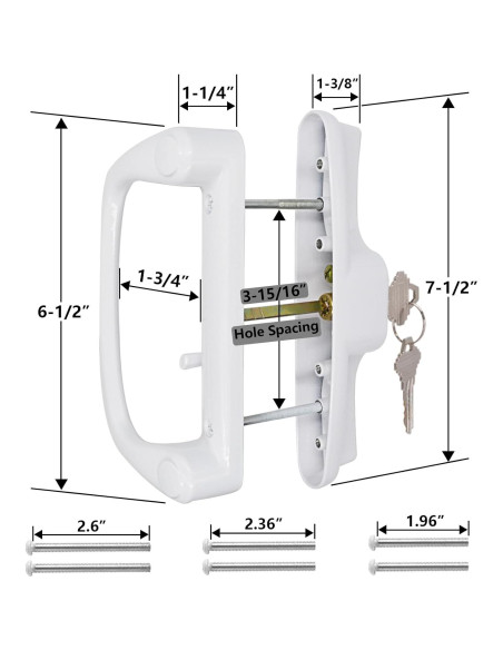 Juego de Manija de Puerta Deslizante Eockatoo con Cerradura