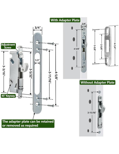 Juego de Manija de Puerta Deslizante Eockatoo con Cerradura