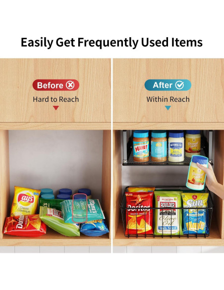 Cesta Bajo Estante iSPECLE - Paquete de 4 Cestas 30.5x25.1 cm Cesta Bajo Estante iSPECLE - Paquete de 4 Cestas 30.5x25.1 cm