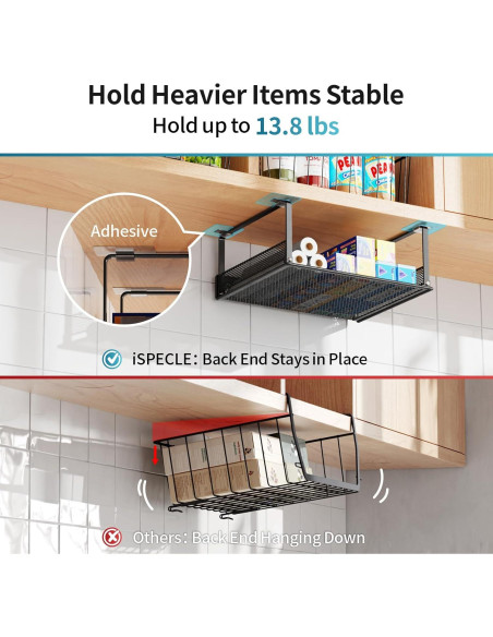 Cesta Bajo Estante iSPECLE - Paquete de 4 Cestas 30.5x25.1 cm Cesta Bajo Estante iSPECLE - Paquete de 4 Cestas 30.5x25.1 cm