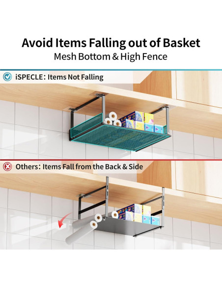 Cesta Bajo Estante iSPECLE - Paquete de 4 Cestas 30.5x25.1 cm Cesta Bajo Estante iSPECLE - Paquete de 4 Cestas 30.5x25.1 cm